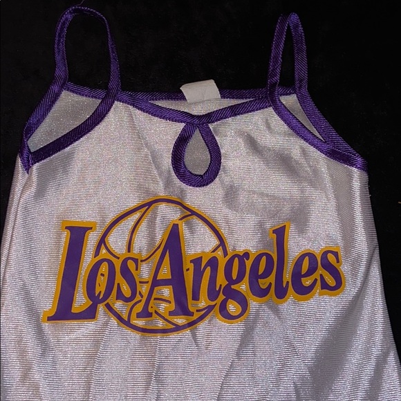Baby girl size 1 LAKER dress purple yellow - Picture 3 of 8